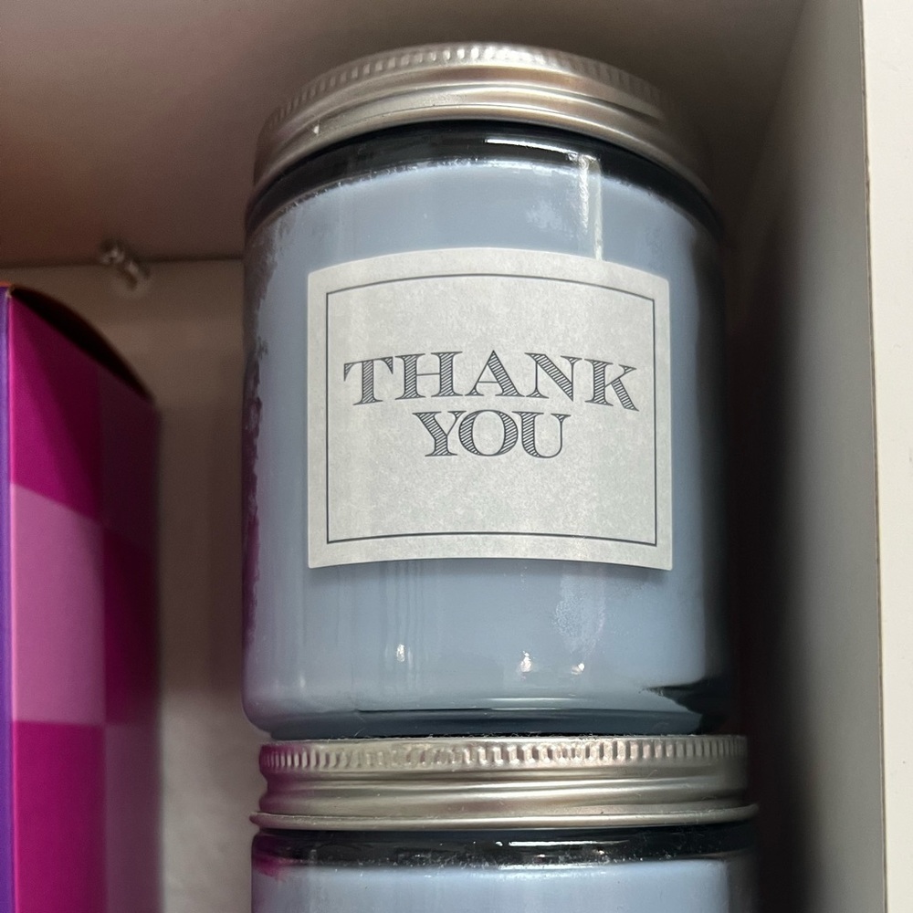 Thank You Scented Candle - Blue